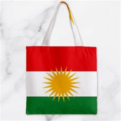 Kurdistan Flag Zipper Grocery Tote Bag by tony4urban