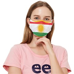 Kurdistan Flag Fitted Cloth Face Mask (adult) by tony4urban