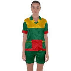 Lithuania Satin Short Sleeve Pajamas Set by tony4urban