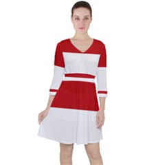 Monaco Quarter Sleeve Ruffle Waist Dress by tony4urban