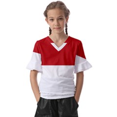 Monaco Kids  V-neck Horn Sleeve Blouse by tony4urban