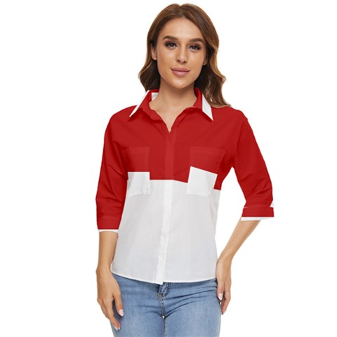 Monaco Women s Quarter Sleeve Pocket Shirt by tony4urban