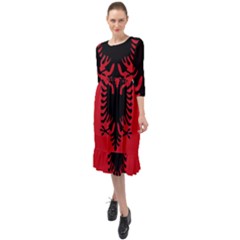 Albania Ruffle End Midi Chiffon Dress by tony4urban