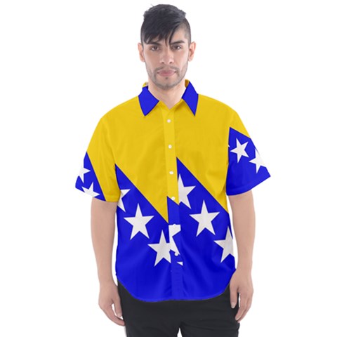 Bosnia And Herzegovina Men s Short Sleeve Shirt by tony4urban