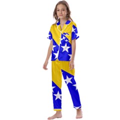 Bosnia And Herzegovina Kids  Satin Short Sleeve Pajamas Set by tony4urban