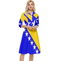 Bosnia And Herzegovina Classy Knee Length Dress by tony4urban