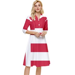 Eindhoven Flag Classy Knee Length Dress by tony4urban