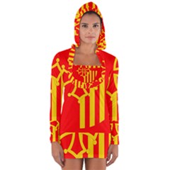 Languedoc Roussillon Flag Long Sleeve Hooded T-shirt by tony4urban