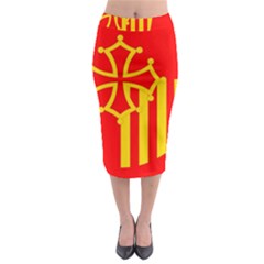 Languedoc Roussillon Flag Midi Pencil Skirt by tony4urban