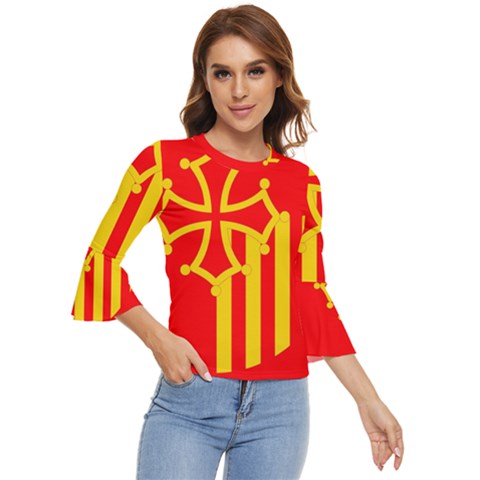 Languedoc Roussillon Flag Bell Sleeve Top by tony4urban