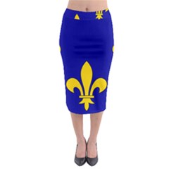 Ile De France Flag Midi Pencil Skirt by tony4urban