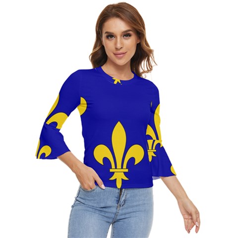 Ile De France Flag Bell Sleeve Top by tony4urban