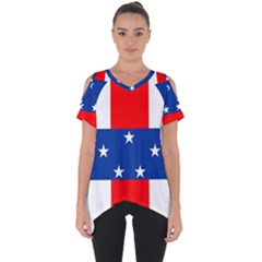 Netherlands Antilles Cut Out Side Drop Tee by tony4urban