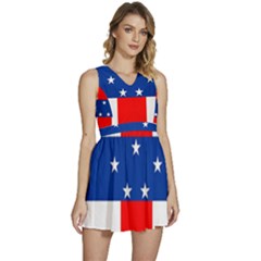 Netherlands Antilles Sleeveless High Waist Mini Dress by tony4urban