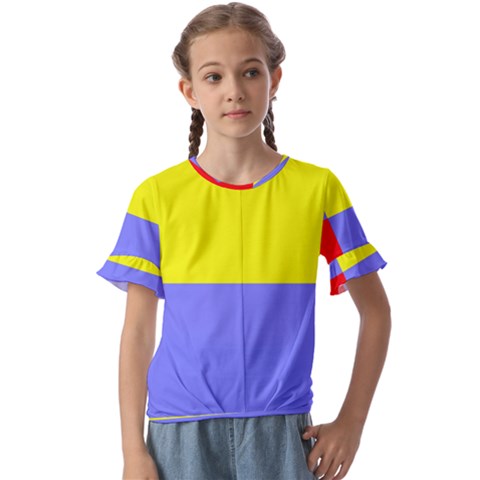 Nitriansky Flag Kids  Cuff Sleeve Scrunch Bottom Tee by tony4urban