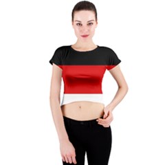 Berlin Old Flag Crew Neck Crop Top by tony4urban