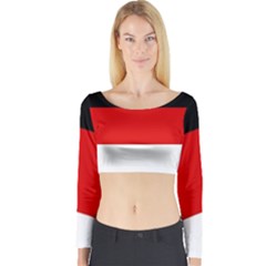 Berlin Old Flag Long Sleeve Crop Top by tony4urban