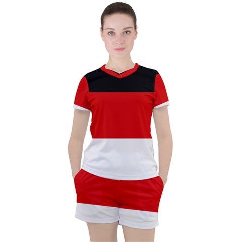 Berlin Old Flag Women s Tee And Shorts Set by tony4urban