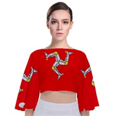 Isle Of Man Tie Back Butterfly Sleeve Chiffon Top by tony4urban