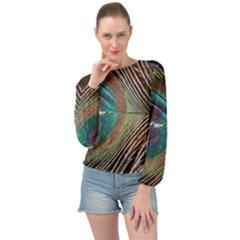 Peacock Banded Bottom Chiffon Top by StarvingArtisan