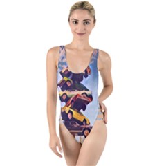 Berwyn Car Kebob High Leg Strappy Swimsuit by StarvingArtisan