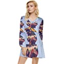 Berwyn Car Kebob Tiered Long Sleeve Mini Dress View1