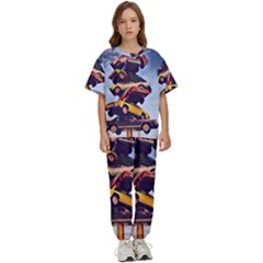 Berwyn Car Kebob Kids  Tee And Pants Sports Set by StarvingArtisan