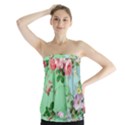 Shabby chic floral  Strapless Top View1