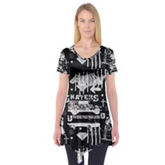 Skater-underground2 Short Sleeve Tunic  by PollyParadiseBoutique7