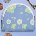 Daisy Flowers Pastel Green White Blue  Horseshoe Style Canvas Pouch View2