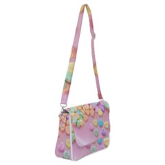 Valentine Day Heart Capsule Shoulder Bag With Back Zipper by artworkshop