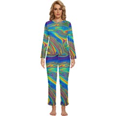 My Bubble Project Fit To Screen Womens  Long Sleeve Lightweight Pajamas Set by artworkshop