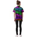 Colorful Zebra Kids  Short Sleeve Shirt View2