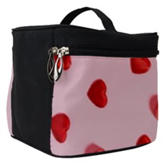 Valentine Day Heart Pattern Make Up Travel Bag (small) by artworkshop