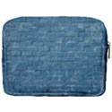 White And Blue Brick Wall Make Up Pouch (Large) View2