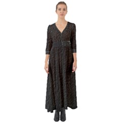 Black Wall Texture Button Up Boho Maxi Dress by artworkshop