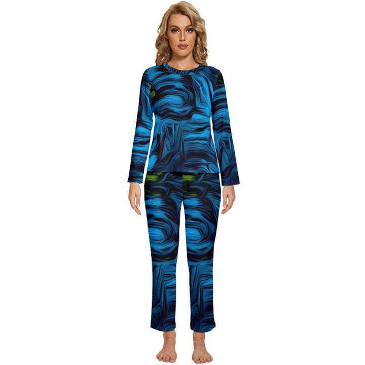 Texture Background Womens  Long Sleeve Lightweight Pajamas Set