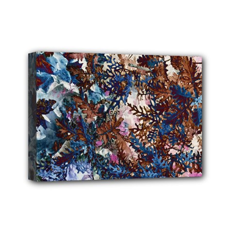 Brown Leaves Mini Canvas 7  X 5  (stretched) by DinkovaArt