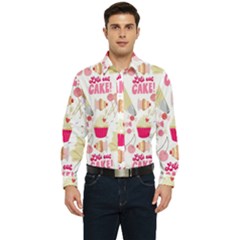 Desserts Pastries Baking Wallpaper Men s Long Sleeve  Shirt by Ravend