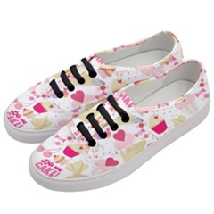 Desserts Pastries Baking Wallpaper Women s Classic Low Top Sneakers by Ravend