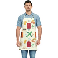 Suitcase Tickets Plane Camera Kitchen Apron by Ravend