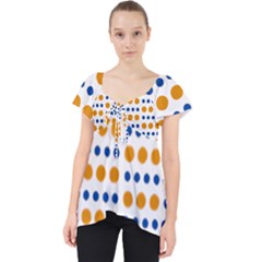 Abstract Dots Pattern T- Shirt Abstract Dots Pattern T- Shirt Lace Front Dolly Top by maxcute