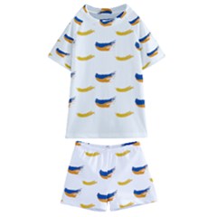 Abstract Paint Pattern T- Shirt Abstract Paint Pattern T- Shirt Kids  Swim Tee And Shorts Set by maxcute