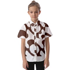 Abstract Pattern Beige Swirl T- Shirt Abstract Pattern Beige Swirl T- Shirt Kids  Short Sleeve Shirt by maxcute