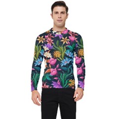 Floral Print  Men s Long Sleeve Rash Guard by BellaVistaTshirt02