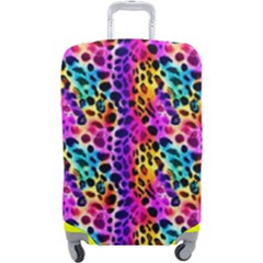 Rainbow Leopard Luggage Cover (large) by DinkovaArt