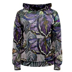 Dark Leaves Women s Pullover Hoodie by DinkovaArt