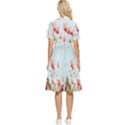 Cosmos Flower Blossom In Garden Button Top Knee Length Dress View2