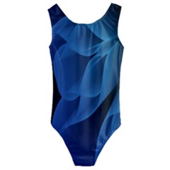 Abstract Blue Background Kids  Cut-out Back One Piece Swimsuit by artworkshop