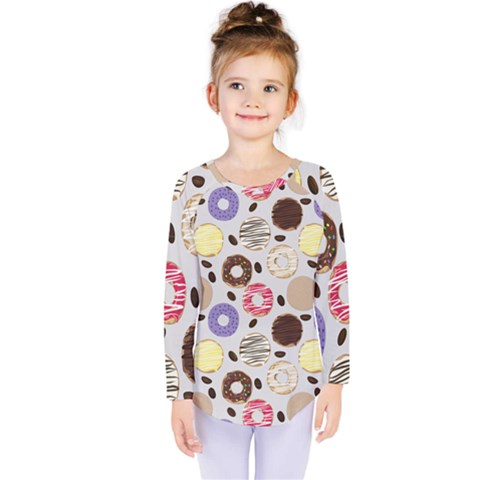 Donuts! Kids  Long Sleeve Tee by fructosebat